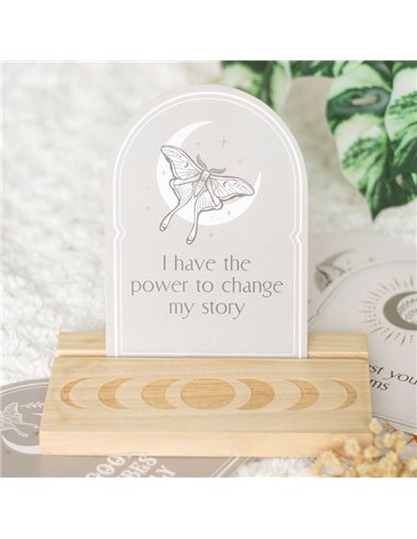 Luna Moth Affirmation Cards with Wooden Stand LL_21725