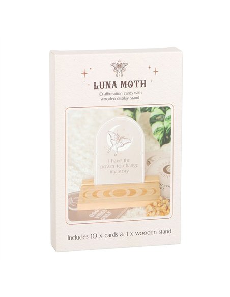 Luna Moth Affirmation Cards with Wooden Stand LL_21725 - pic 136057 | FastDaddyshop