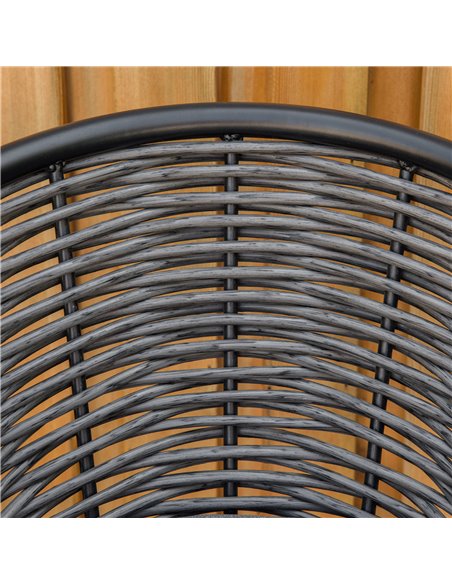 Outsunny Rattan Bistro Set 2-Seater Wicker Garden Furniture Round Table for Patio and Balcony w/ Cushions, Grey - pic 13607 | FastDaddyshop