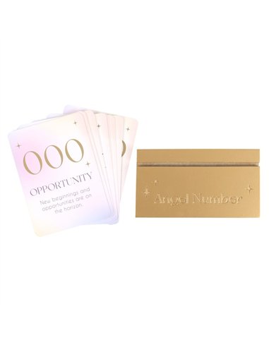 Angel Number Affirmation Cards with Wooden Stand UN_44024