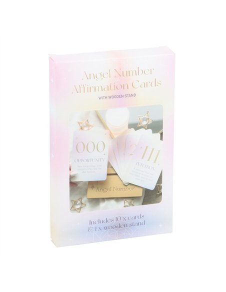 Angel Number Affirmation Cards with Wooden Stand UN_44024 - pic 136322 | FastDaddyshop