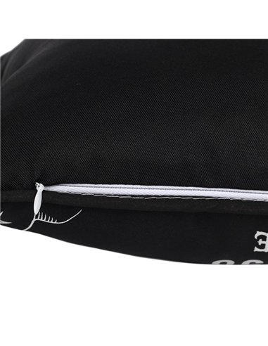 Small Rectangular Black and White Talking Board Cushion FI_32338