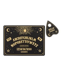 Black Talking Board Placemat and Coaster Set SM_23525