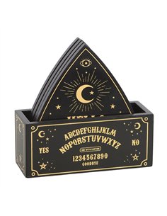 Black Talking Board Planchette Coaster Set SM_23625