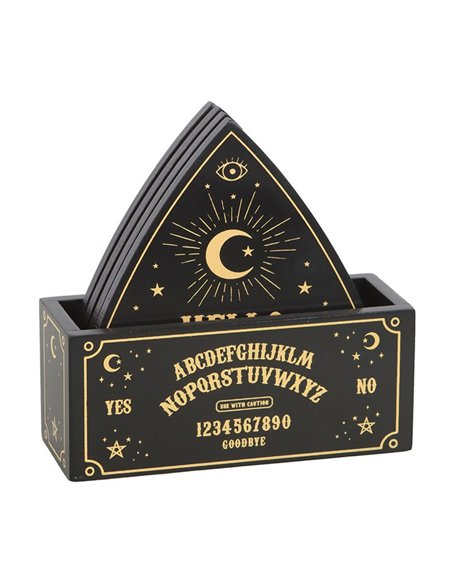 Black Talking Board Planchette Coaster Set SM_23625 - pic 136368 | FastDaddyshop