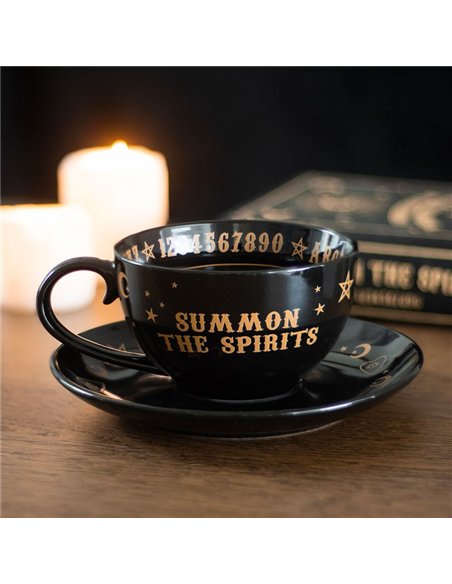 Black Talking Board Teacup and Saucer SM_23825 - pic 136379 | FastDaddyshop