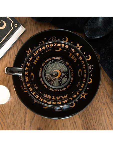 Black Talking Board Teacup and Saucer SM_23825 - pic 136380 | FastDaddyshop