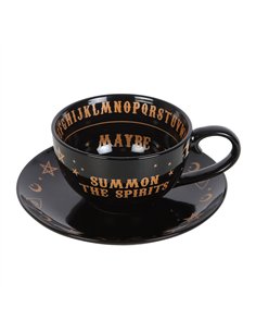 Black Talking Board Teacup and Saucer SM_23825