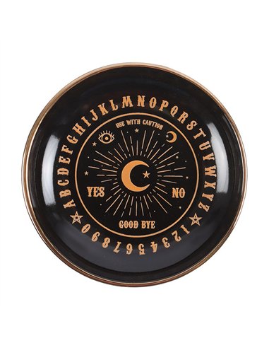 Round Black Talking Board Trinket Dish SM_23925