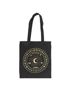 Black and Gold Talking Board Polycotton Tote Bag SM_25125