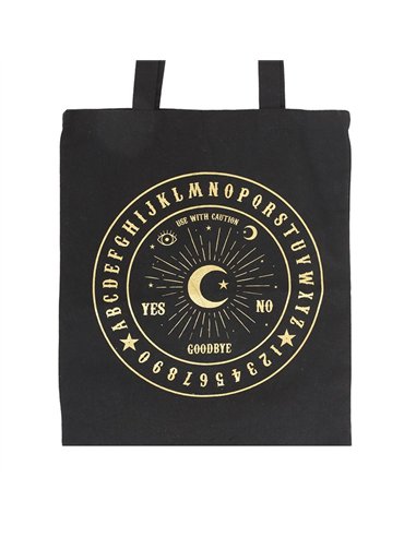 Black and Gold Talking Board Polycotton Tote Bag SM_25125