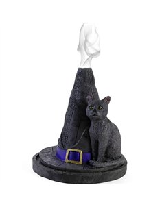Witch Hat With Cat Incense Cone Holder CH_41123