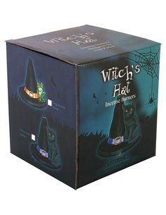 Witch Hat With Cat Incense Cone Holder CH_41123 2