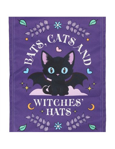 Bats, Cats and Witches Hats Fabric Wall Hanging CU_20926