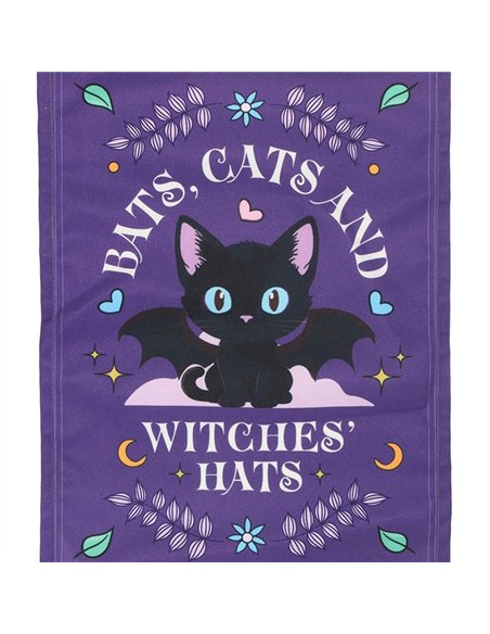 Bats, Cats and Witches Hats Fabric Wall Hanging CU_20926 - pic 136476 | FastDaddyshop