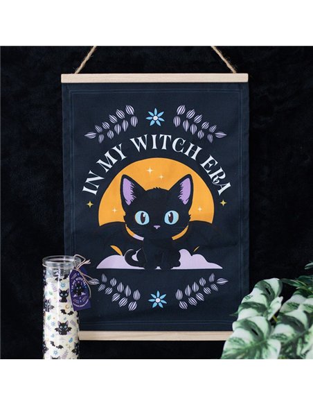 In My Witch Era Bat Cat Fabric Wall Hanging CU_21026 - pic 136479 | FastDaddyshop