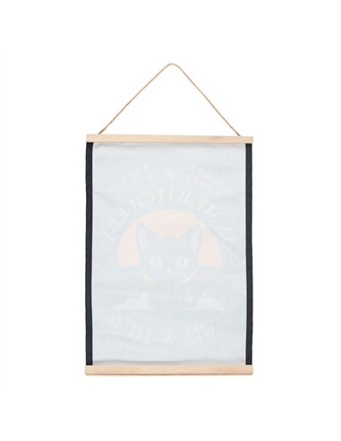 In My Witch Era Bat Cat Fabric Wall Hanging CU_21026