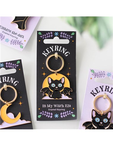 In My Witch Era Cat and Moon Enamel Keyring CU_41926