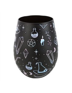 Crystal Witch Print Stemless Glass  CW_91124