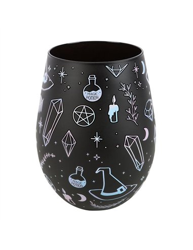 Crystal Witch Print Stemless Glass  CW_91124