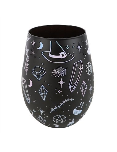 Crystal Witch Print Stemless Glass  CW_91124