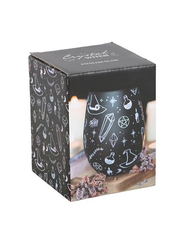 Crystal Witch Print Stemless Glass  CW_91124