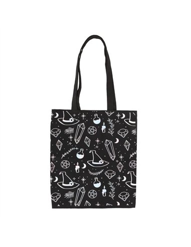 Crystal Witch Print Polycotton Tote Bag CW_92424