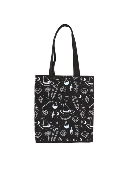 Crystal Witch Print Polycotton Tote Bag CW_92424 - pic 136516 | FastDaddyshop