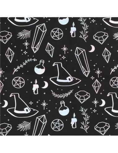 Crystal Witch Print Polycotton Tote Bag CW_92424