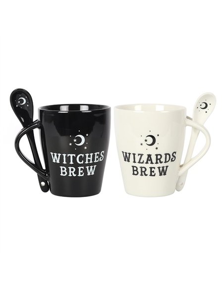 Witch and Wizard Couples Mug and Spoon Set FI_46131 - pic 136569 | FastDaddyshop