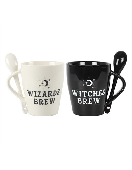 Witch and Wizard Couples Mug and Spoon Set FI_46131 - pic 136570 | FastDaddyshop