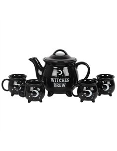 Witches Brew Ceramic Cauldron Tea Set FI_50530