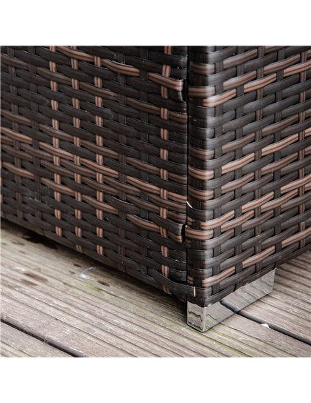 Outsunny Rattan Recliner Lounger Garden Furniture Sun Lounger Recliner Bed Chair Reclining Patio Wicker Brown - pic 13658 | FastDaddyshop
