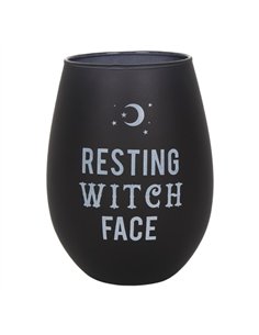 Resting Witch Face Stemless Wine Glass FI_51127