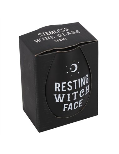Resting Witch Face Stemless Wine Glass FI_51127