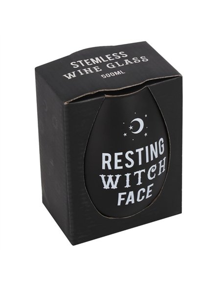 Resting Witch Face Stemless Wine Glass FI_51127 - pic 136581 | FastDaddyshop