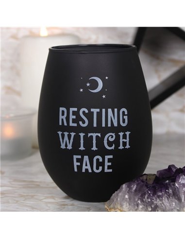 Resting Witch Face Stemless Wine Glass FI_51127