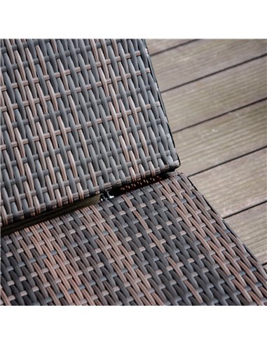 Outsunny Rattan Recliner Lounger Garden Furniture Sun Lounger Recliner Bed Chair Reclining Patio Wicker Brown