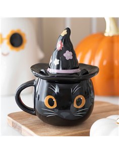 Groovy Witch Cat Lidded Mug GR_73825 2