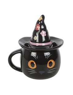 Groovy Witch Cat Lidded Mug GR_73825