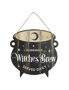 Witches Brew Cauldron MDF Hanging Sign HA_29030