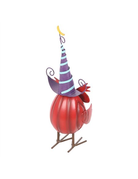 Red Metal Owl Ornament with Witch Hat HA_45426 - pic 136626 | FastDaddyshop