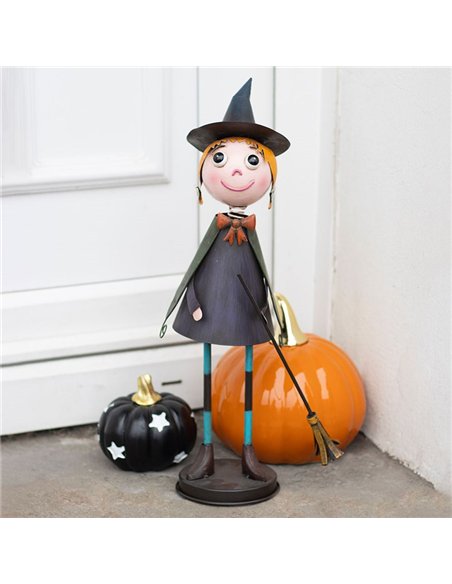 Metal Witch Ornament with Broom HA_45726 - pic 136635 | FastDaddyshop