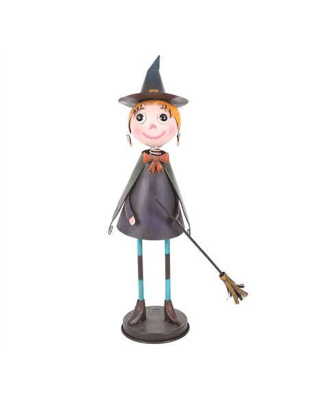 Metal Witch Ornament with Broom HA_45726 - pic 136636 | FastDaddyshop