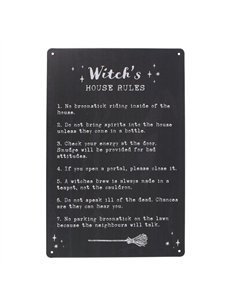 Witch's House Rules Metal Sign KW_40822