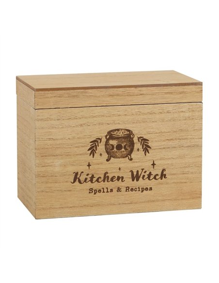 Kitchen Witch Wooden Recipe Box KW_42622 - pic 136648 | FastDaddyshop