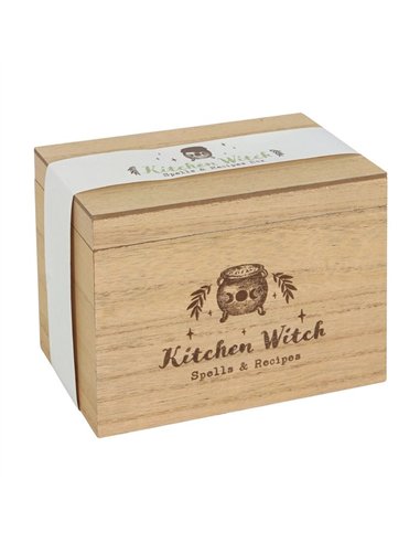 Kitchen Witch Wooden Recipe Box KW_42622