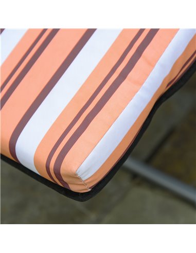 Outsunny Set of 2 Garden Sun Lounger Outdoor Reclining Seat Cushioned Seat Foldable Adjustable Recliner Orange and White