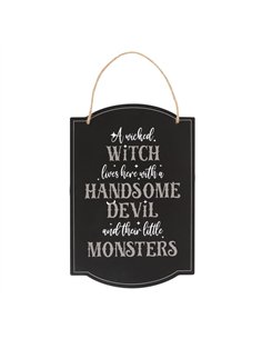 Wicked Witch Family Hanging Sign WK_45723