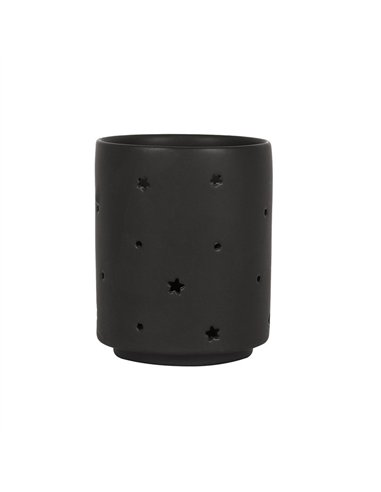 Small Black Triple Moon Cut Out Tealight Holder CH_36030